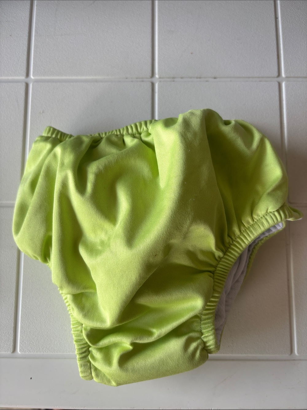 Kids Neon Lime Green Swim Diaper with Elastic Waist
